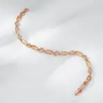 Kinel tendencia novedosa Simple 585 pulsera de Color oro rosa para mujer circón Natural de lujo novia boda joyería fina diaria 2023 nuevo 4