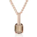 Kinel-collar con colgante de circón Natural marrón cuadrado para mujer, moda 585, Color oro rosa, joyería de boda para novia de alta calidad 6