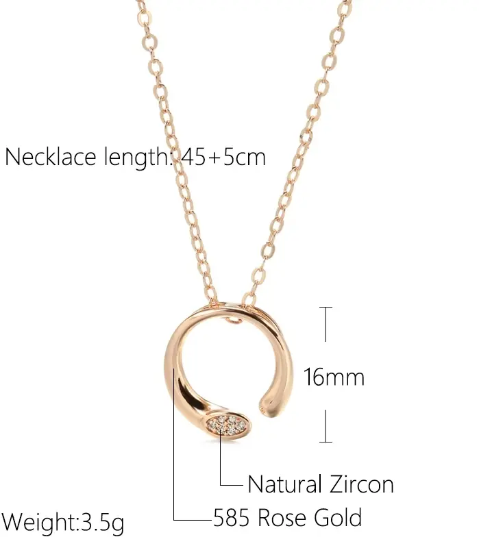 KineL-collar con colgante de circón Natural para mujer, joyería fina diaria de alta calidad, Simple, a la moda, 585 2