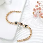 Kinel-pulsera étnica de circón Natural para mujer, brazalete de lujo, oro rosa 585, joyería fina Vintage para boda, novedad de 2021 6