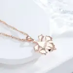 Kinel, nueva tendencia, collar con colgante de hoja para mujer, moda 585, Color oro rosa, joyería de Metal creativa, collar diario romántico único 5