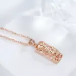 Kinel-collar Vintage con colgante de flor hueca para mujer, Color oro rosa, étnico bohemio, boda, joyería diaria, 585 3