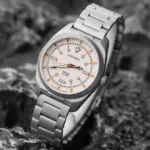 CADISEN TI-7 AUTODYNE Reloj de pulsera de acero y titanio, reloj mecánico automático para hombre, reloj de pulsera MIYOTA 8215, relojes resistentes al agua hasta 100M 5