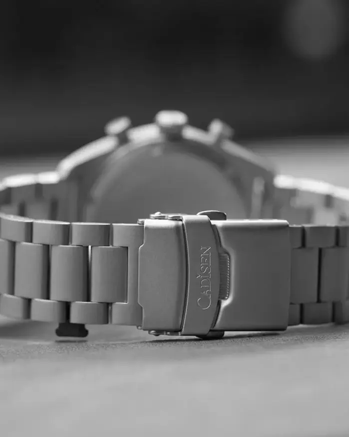 Relojes CADISEN TI-7 MULTISYNC de titanio para hombre, cronógrafo de lona, movimiento japonés VK63, reloj de cuarzo con cristal de zafiro AR para hombre, regalo. 2