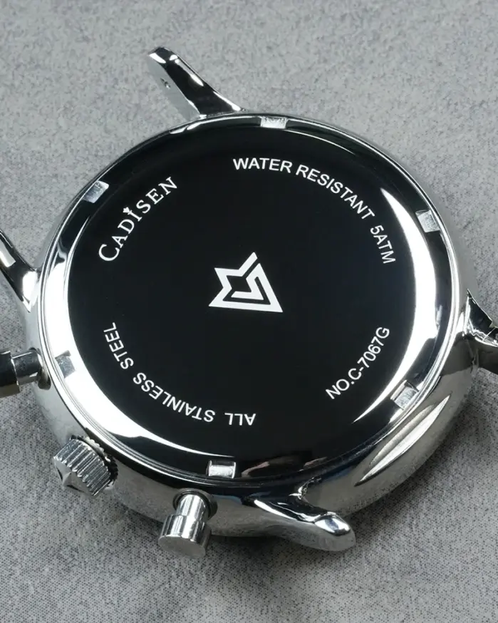 Reloj CADISEN nuevo cronógrafo de cuarzo para hombre, relojes de lujo para hombre MIYOTA 0S10 AR, reloj de pulsera de lona resistente al agua con espejo para hombre 2