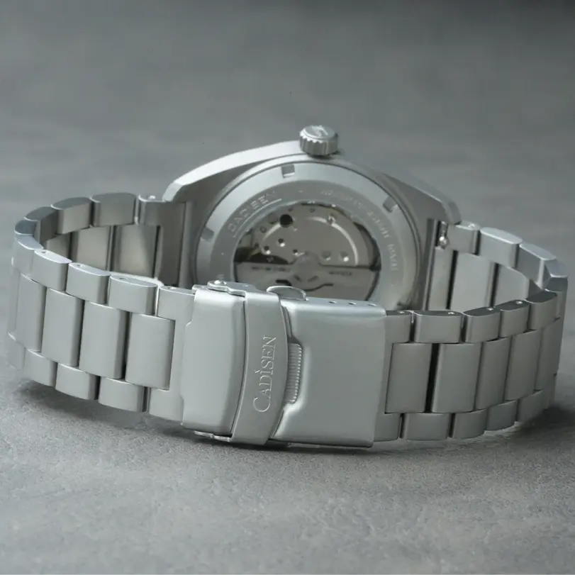 CADISEN TI-7 AUTODYNE Reloj de pulsera de acero y titanio, reloj mecánico automático para hombre, reloj de pulsera MIYOTA 8215, relojes resistentes al agua hasta 100M 3