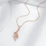 Kinel moda 585 collar con colgante de serpiente de oro rosa para mujer metales pesados únicos accesorios Punk Rock joyería Animal Vintage 5