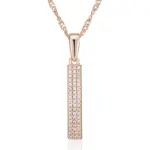 Kinel-collar con colgante de circón Natural para mujer, diseño Simple, moda 585, Color oro rosa, joyería fina romántica para uso diario 6