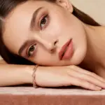 Pulsera Kinel Hot 585 de oro rosa con diseño geométrico de corazón para mujer, circonita natural, moderna, para uso diario, regalos para fiestas, joyería de boda 3