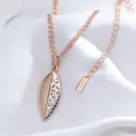 Kinel-collar con colgante grande de flor de Metal brillante para mujer, mezcla de colores de oro rosa y plata 585, joyería Vintage fina para uso diario 4