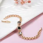 Kinel-pulsera étnica de circón Natural para mujer, brazalete de lujo, oro rosa 585, joyería fina Vintage para boda, novedad de 2021 4
