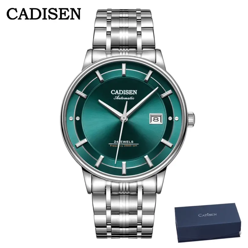 CADISEN 2026 Relojes de pulsera mecánicos MIYOTA 9015 Reloj ultrafino automático Zafiro Relojes de negocios impermeables Regalo con caja 1