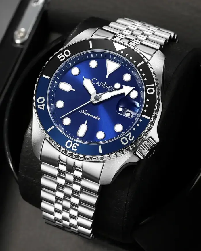 CADISEN, nuevos relojes de pulsera mecánicos luminosos para hombre, bisel de cerámica, cristal de zafiro, reloj automático para hombre, reloj masculino 1