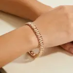 Kinel Pulsera de Eslabones Únicos en Oro Rosa 585, Tendencia Actual, para Mujer, Joyería Fina de Lujo, Estilo Étnico, para Novia, Boda o Uso Diario, Novedad 2026 3