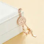 Pulsera Kinel de Lujo en Oro Rosa 585 con Tótem Étnico para Mujer, Joyería Fina Brillante de Metal para Novia, Boda y Uso Diario, Novedad 2026 5