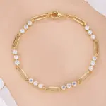 KNOBSPIN-pulsera redonda de moissanita para mujer, brazalete de Color D de 3mm, joyería de moda de verano con certificado GRA s925, pulseras chapadas en plata de 18k 2