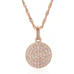 Kinel-collar con colgante redondo de circón Natural brillante para mujer, moda 585, Color oro rosa, joyería fina diaria de alta calidad 6