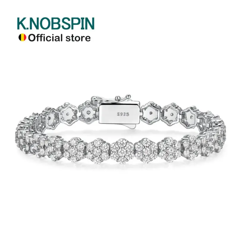 KNOBSPIN-pulsera de tenis de moissanita de 2mm, repleto de diamantes GRA, chapada en plata 925, joyería para fiesta y boda de 18k, pulseras para mujer y hombre 1 KNOBSPIN-pulsera de tenis de moissanita de 2mm, repleto de diamantes GRA, chapada en plata 925, joyería para fiesta y boda de 18k, pulseras para mujer y hombre 1