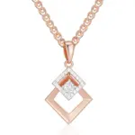 Kinel moda novedosa 585 collar con colgante de mezcla de colores oro rosa y plata para mujer accesorios de circón Natural brillante joyería fina diaria 6