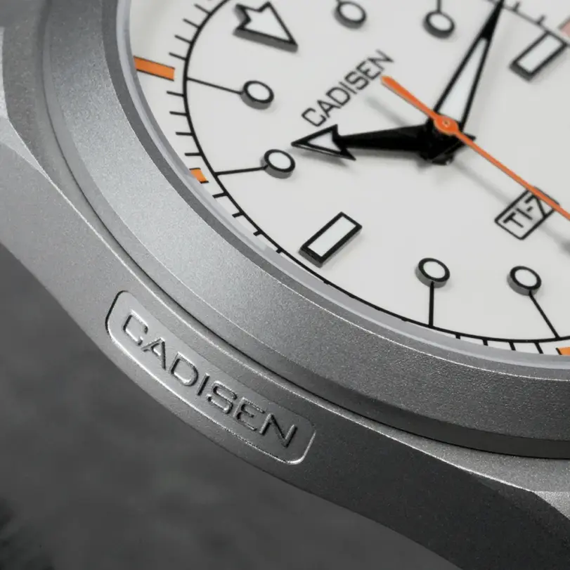 Reloj de Pulsera Mecánico Automático CADISEN 2027 de Acero Titanio con Correa de Lona, Movimiento Japonés MIYOTA 8215, Resistente al Agua 100M, TI-7 Autodyne para Hombre 5