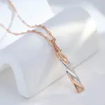 Kinel-collar con colgante de circón hueco geométrico, chapado en oro rosa y plata 585, joyería fina diaria para boda, regalo 3