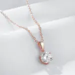Kinel, moda novedosa, collar con colgante redondo de Color oro rosa 585, accesorios de circón Natural blanco brillante para mujer, joyería fina diaria 4