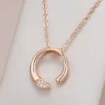 KineL-collar con colgante de circón Natural para mujer, joyería fina diaria de alta calidad, Simple, a la moda, 585 1