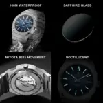 CADISEN 2026 reloj de buceo zafiro MIYOTA 8215 diseñador alemán hombres relojes mecánicos automáticos 10Bar regalo impermeable con caja 6