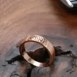 Kinel-Conjunto de anillos y pendientes de oro rosa para mujer, aretes colgantes de circonita Natural con flor hueca, conjuntos de joyería Vintage para boda, 585 6