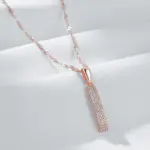 Kinel-collar con colgante de circón Natural para mujer, diseño Simple, moda 585, Color oro rosa, joyería fina romántica para uso diario 4