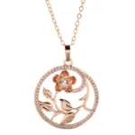 Kinel-collar de flores huecas de oro rosa 585 para mujer, circonita Natural, joyería étnica diaria para fiesta de boda, novedad de 2023 6