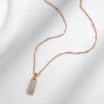 Kinel-collar con colgante de circón Natural para mujer, accesorio de lujo, Color oro rosa 585, joyería fina diaria para novia 4