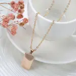 Kinel-collar con colgante brillante para mujer, colgante cuadrado Simple de Color oro rosa 585, joyería fina diaria de alta calidad 5
