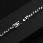 KNOBSPIN-pulsera de tenis de moissanita negra chapada en plata de ley 925, pulsera de oro blanco de 18k para mujer y hombre, joyería de fiesta de Hip Hop 5