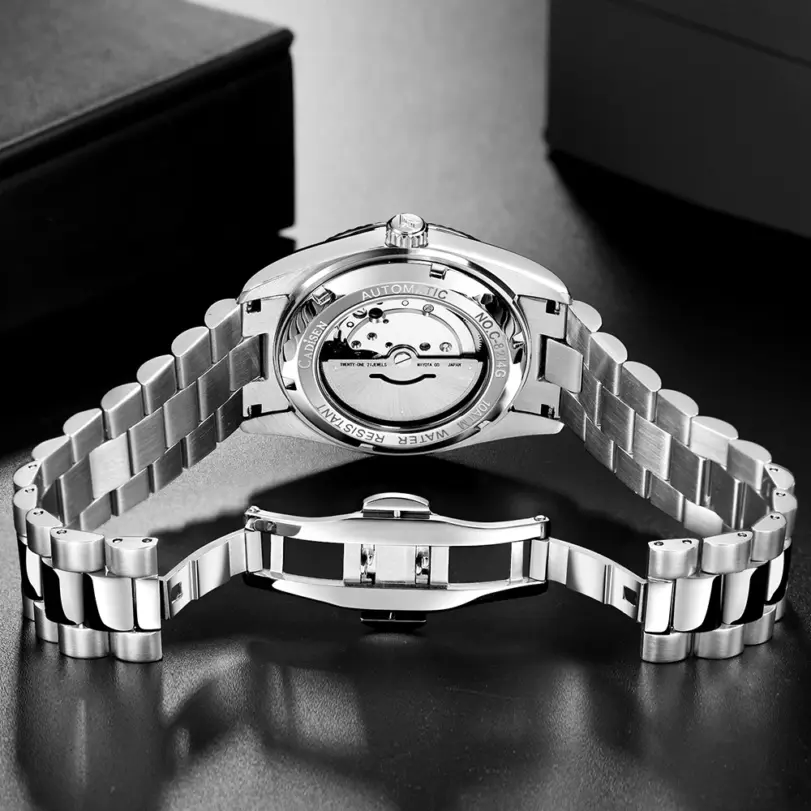 CADISEN nuevo reloj mecánico automático para hombre de marca superior de lujo C3 luminoso AR zafiro MIYOTA 8215 100M reloj de regalo resistente al agua para hombres 4