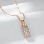 Kinel-collar con colgante de circón Natural para mujer, accesorio de lujo, Color oro rosa 585, joyería fina diaria para novia 5