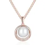 Kinel-collar con colgante de perlas geométricas para mujer, Color oro rosa 585, con circonita Natural, joyería de boda étnica bohemia 6