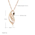Kinel nueva tendencia collar con colgante brillante moda 585 Color oro rosa joyería étnica de Metal creativa collar diario romántico único 2