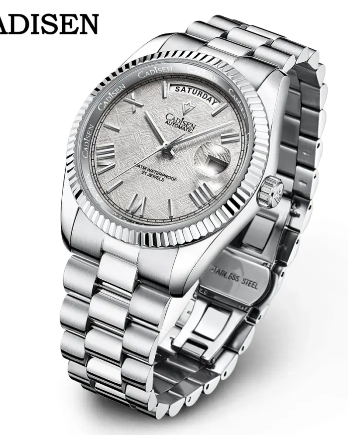 Nuevos relojes mecánicos CADISEN 2025 para hombre, reloj automático con esfera de meteorito de lujo para hombre, semana 100M, reloj japonés MIYOTA 8285 para hombre 1
