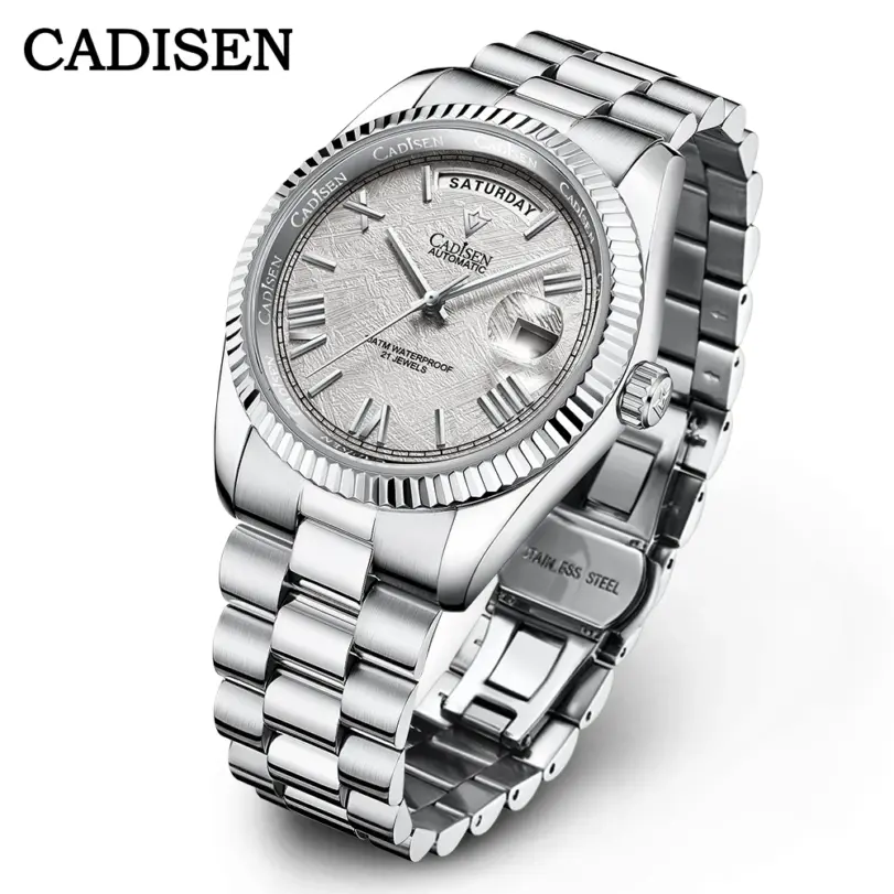 Nuevos relojes mecánicos CADISEN 2025 para hombre, reloj automático con esfera de meteorito de lujo para hombre, semana 100M, reloj japonés MIYOTA 8285 para hombre 1 Nuevos relojes mecánicos CADISEN 2025 para hombre, reloj automático con esfera de meteorito de lujo para hombre, semana 100M, reloj japonés MIYOTA 8285 para hombre 1