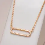 Kinel-collar con colgante brillante de lujo para mujer, joyería fina diaria de alta calidad, geometría, Color oro rosa 585 1