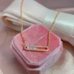Kinel-collar con colgante geométrico para mujer, Color oro rosa 585, circonita Natural brillante, inusual, creativo, diario, regalo de joyería fina 6