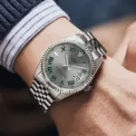 Reloj mecánico automático CADISEN de 38MM para Hombre, Reloj de lujo con cristal de zafiro AR, resistente al agua, acero inoxidable MIYOTA 8215 5