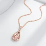 Kinel-collar con colgante brillante único para mujer, moda 585, Color oro rosa, flor de Metal, joyería Retro fina de alta calidad 5