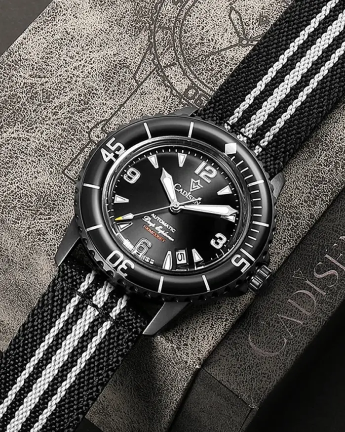 CADISEN Deep Explorer 2025 nuevo reloj mecánico automático hombre correa de lona reloj de pulsera MIYOTA relojes luminosos de lujo impermeables 1