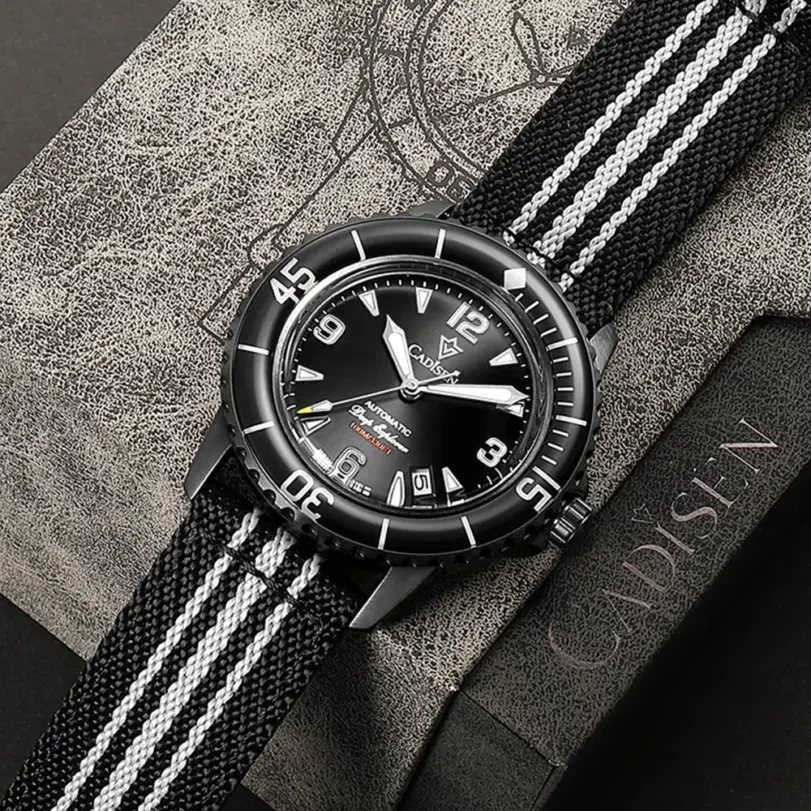 CADISEN Deep Explorer 2025 nuevo reloj mecánico automático hombre correa de lona reloj de pulsera MIYOTA relojes luminosos de lujo impermeables 1 CADISEN Deep Explorer 2025 nuevo reloj mecánico automático hombre correa de lona reloj de pulsera MIYOTA relojes luminosos de lujo impermeables 1