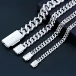 KNOBSPIN GRA certificado D VVS1 pulsera cubana de moissanita 8mm/10mm/12mm/14mm pulseras cubanas de plata esterlina s925 para mujer y hombre 4