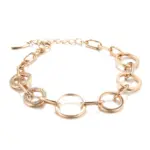 Kinel moda 585 oro rosa circón Natural círculos geométricos pulsera de eslabones mujeres finas modernas regalos de fiesta diarios joyería de boda 6