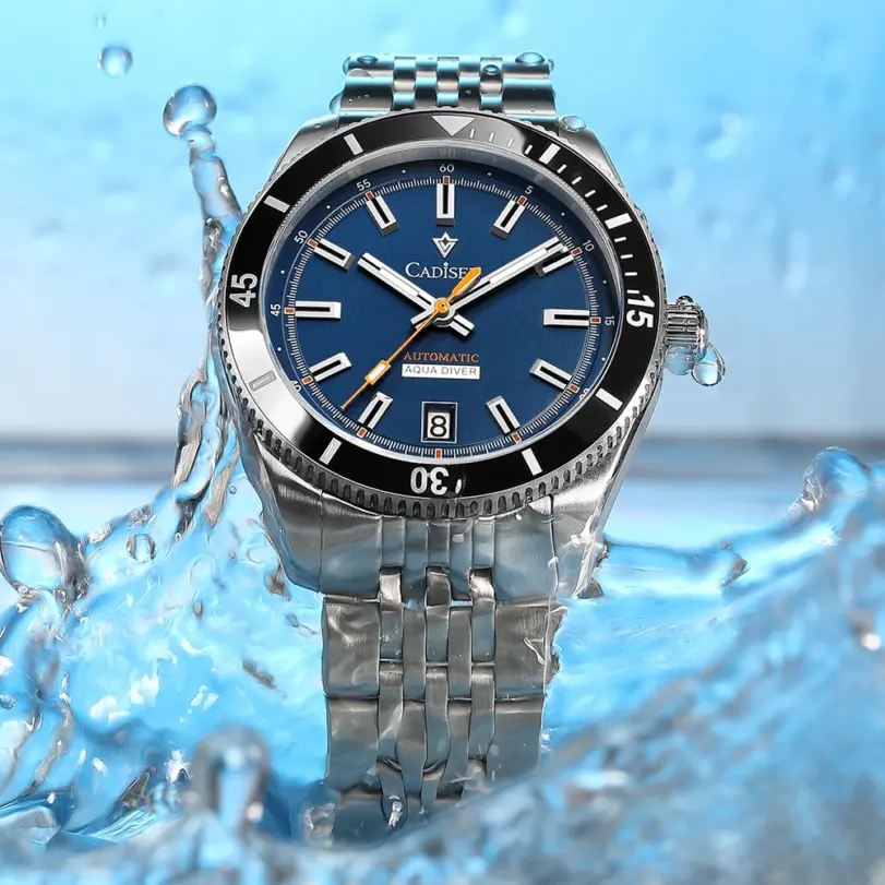 Reloj de pulsera mecánico CADISEN nuevo para hombre, reloj automático para hombre, MIYOTA 8215 japonés, bisel de cerámica, 10bar, relojes impermeables para hombre 4