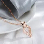 Kinel nueva moda collar con colgante brillante para mujer geometría inusual hueco 585 Color oro rosa étnico novia joyería fina diaria 3